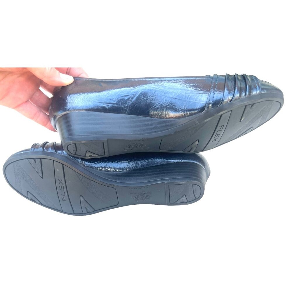 Life Stride Women’s 8M Flavia Black Low 1” Wedge Shoes Soft System Flex Comfort - Picture 9 of 10